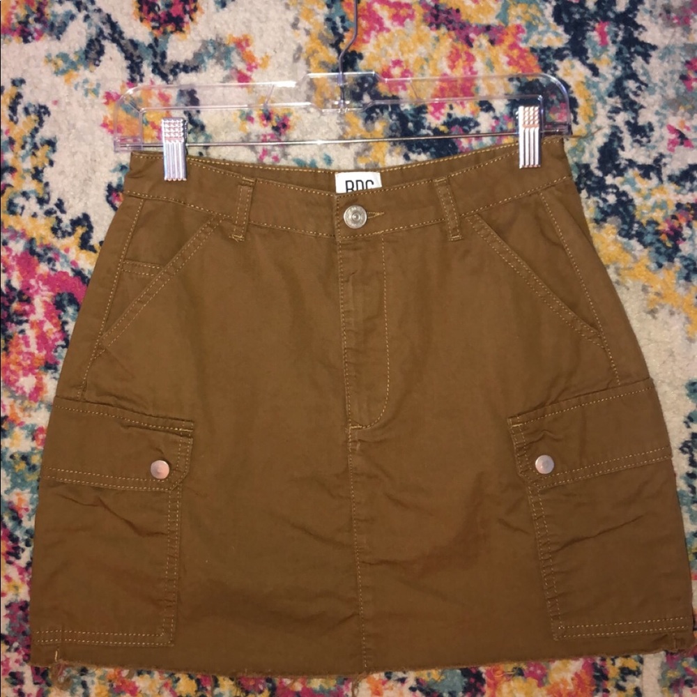 Army green skirt